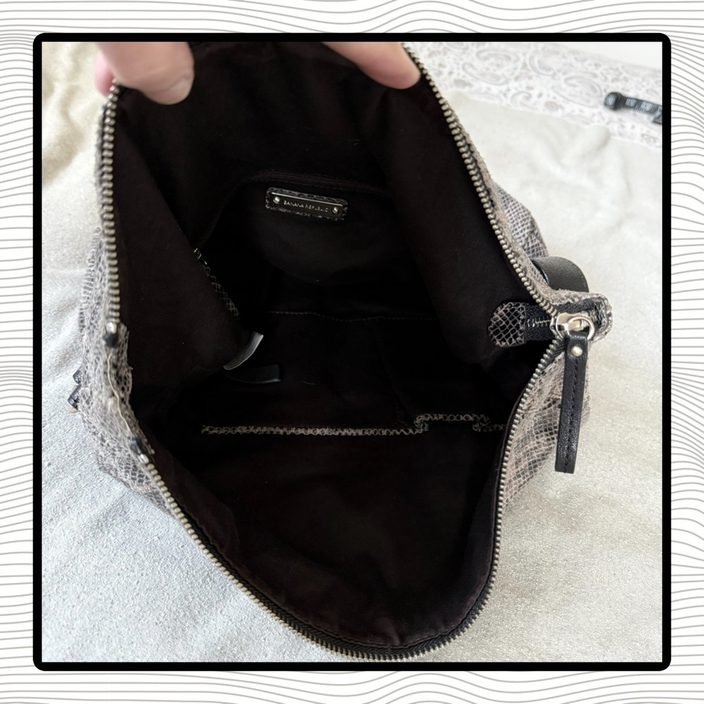 Banana Republic Gray Python Embossed Leather Adju… - image 6